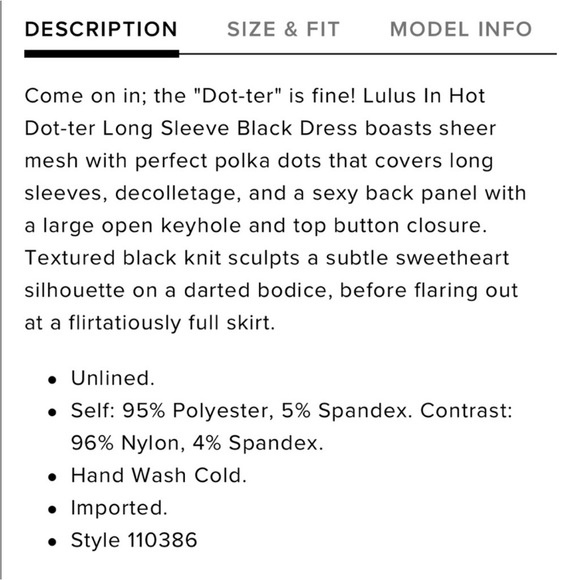 NWOT Lulus Medium Black Mini Dress - Picture 13 of 14